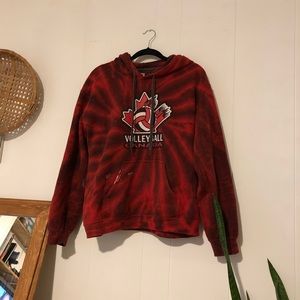 Tie dye volleyball Canada sweater